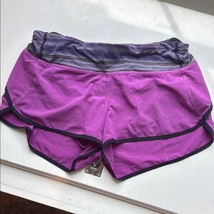 Lululemon Women's Speed Shorts Purple Athletic Shorts Size 8